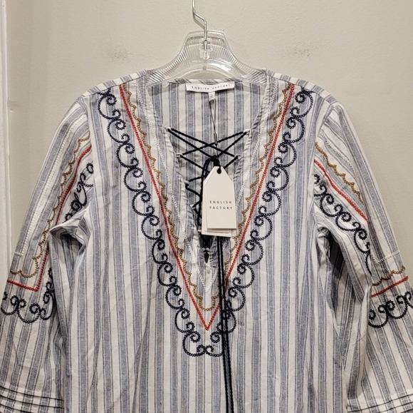 NWT English Cotton Factory A-Line Embroidered Dress - M - Picture 1 of 11